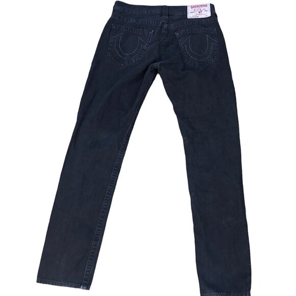 TRUE Religion Jeans Size 32 SKINNY Black - Picture 3 of 8